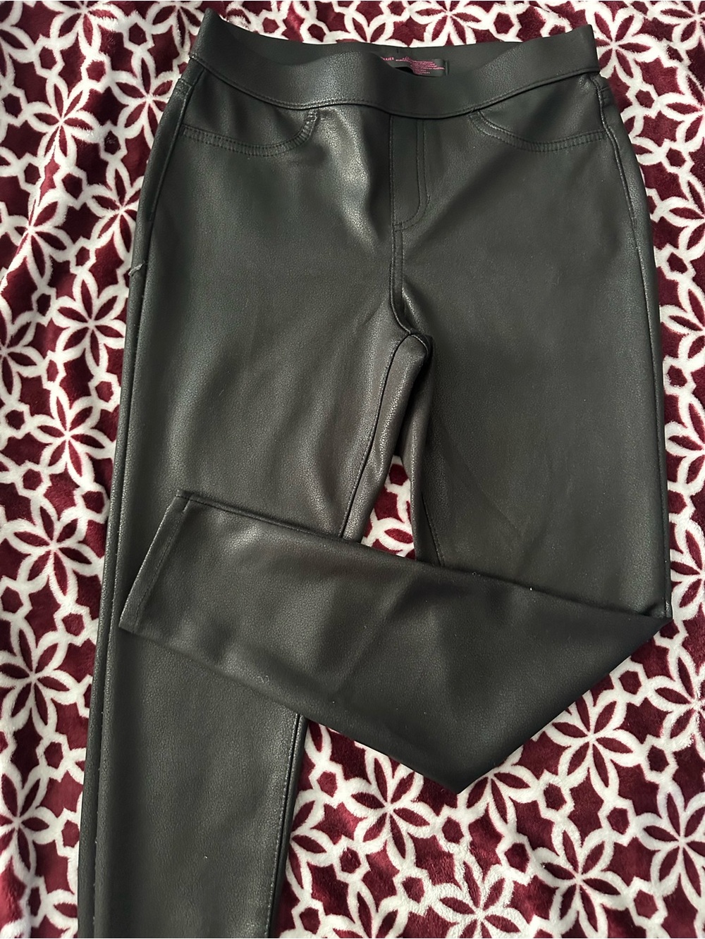 #129 No Boundaries Black Faux Leather Leggings